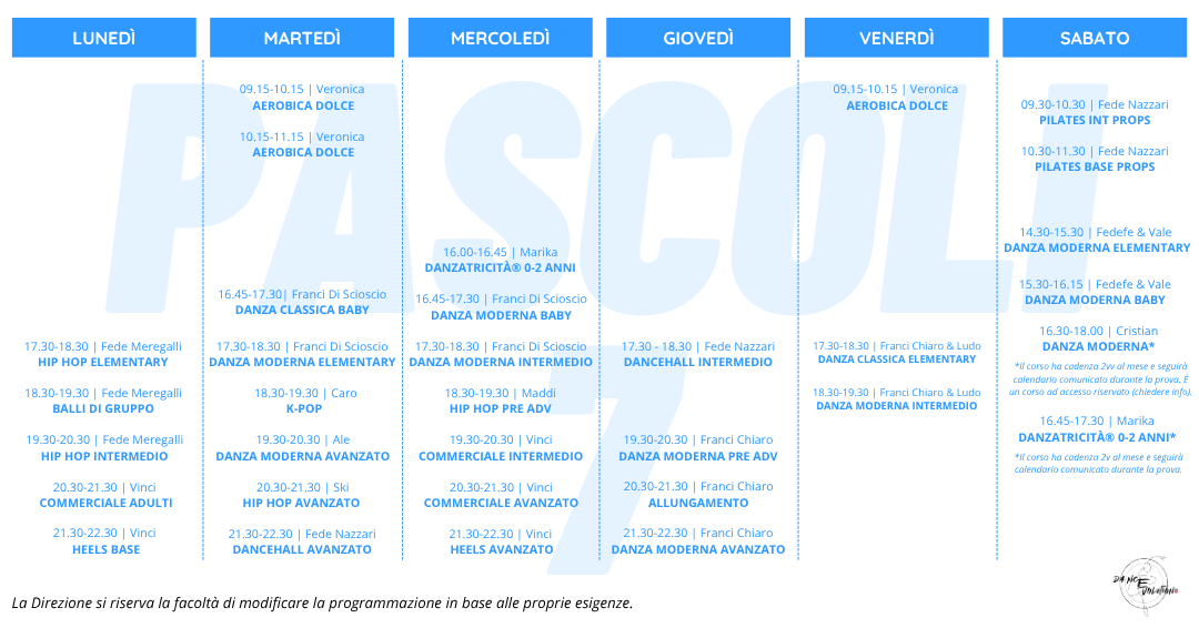 Planning Pascoli